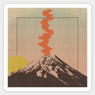 Martian Volcano Sticker